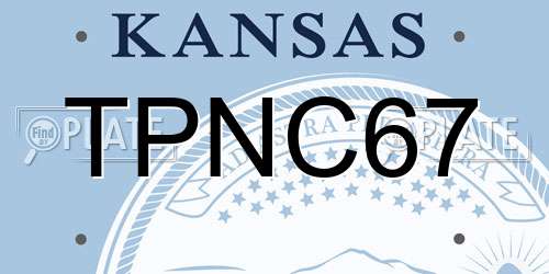 TPNC67 Kansas License Plate