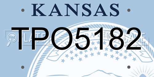 TPO5182 Kansas License Plate