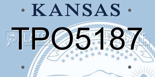 TPO5187 Kansas License Plate