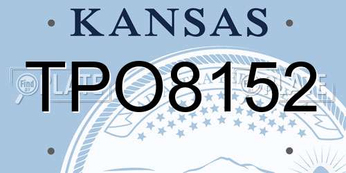 TPO8152 Kansas License Plate