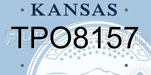TPO8157 Kansas License Plate