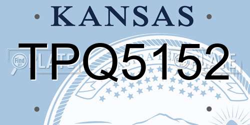 TPQ5152 Kansas License Plate