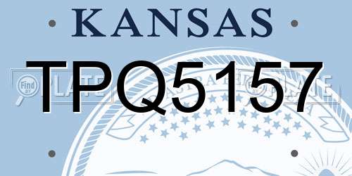 TPQ5157 Kansas License Plate