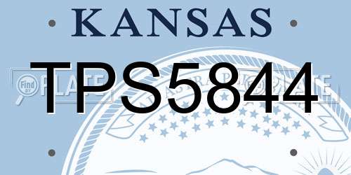 TPS5844 Kansas License Plate
