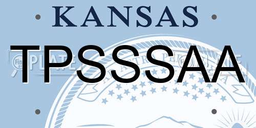 TPSSSAA Kansas License Plate