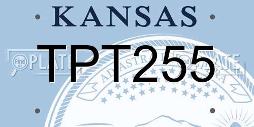 TPT255 Kansas License Plate