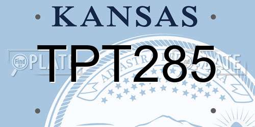 TPT285 Kansas License Plate