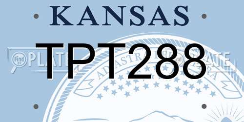TPT288 Kansas License Plate