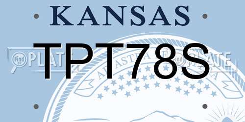TPT78S Kansas License Plate