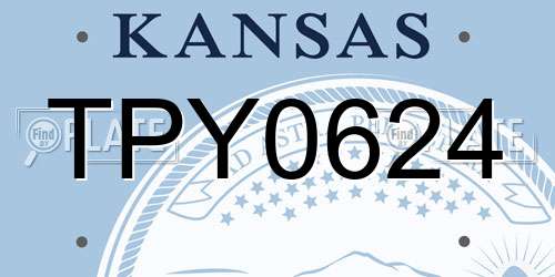 TPY0624 Kansas License Plate