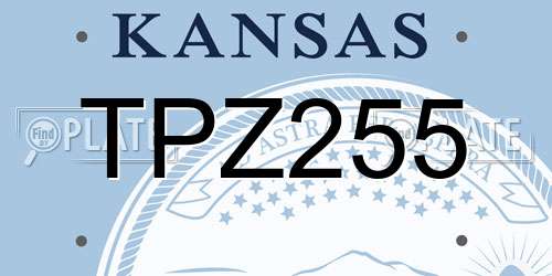 TPZ255 Kansas License Plate
