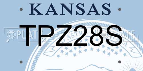 TPZ28S Kansas License Plate