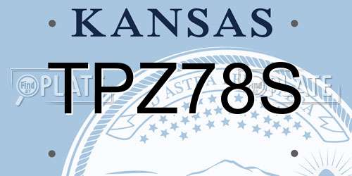 TPZ78S Kansas License Plate