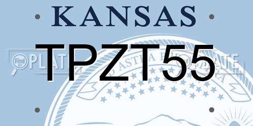 TPZT55 Kansas License Plate