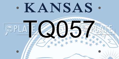 TQ057 Kansas License Plate