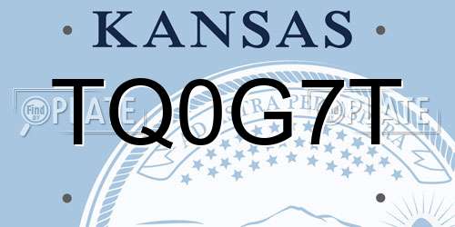 TQ0G7T Kansas License Plate