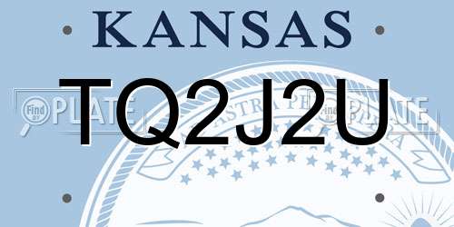 TQ2J2U Kansas License Plate