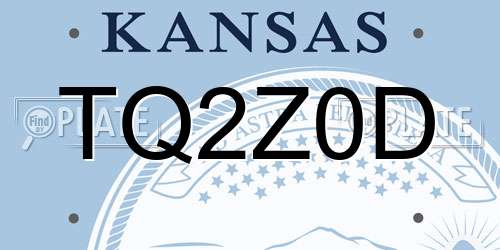 TQ2Z0D Kansas License Plate