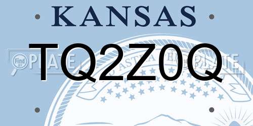 TQ2Z0Q Kansas License Plate