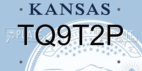 TQ9T2P Kansas License Plate