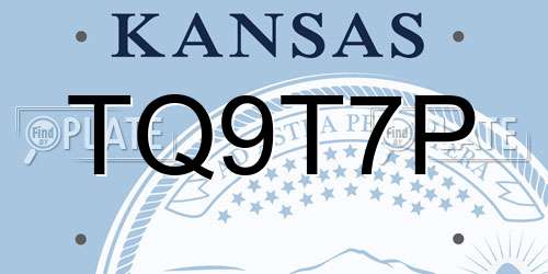 TQ9T7P Kansas License Plate
