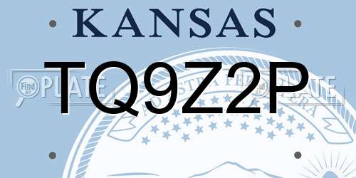 TQ9Z2P Kansas License Plate