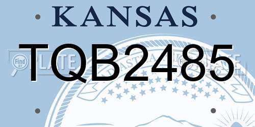 TQB2485 Kansas License Plate