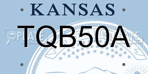 TQB50A Kansas License Plate