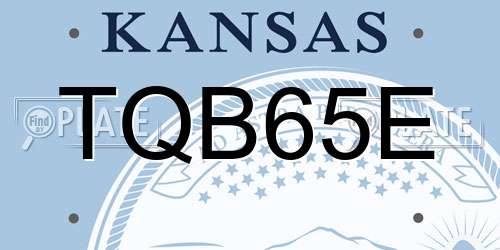 TQB65E Kansas License Plate