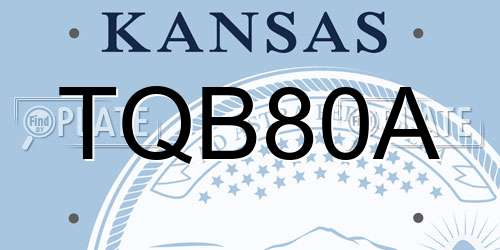 TQB80A Kansas License Plate