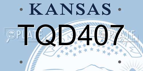 TQD407 Kansas License Plate