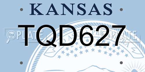 TQD627 Kansas License Plate