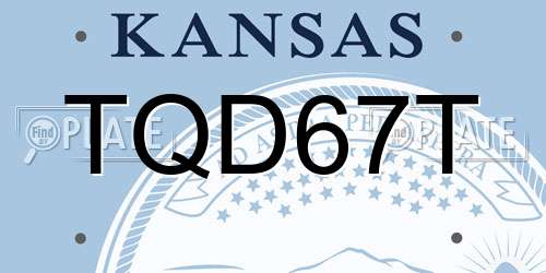 TQD67T Kansas License Plate