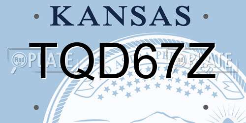 TQD67Z Kansas License Plate