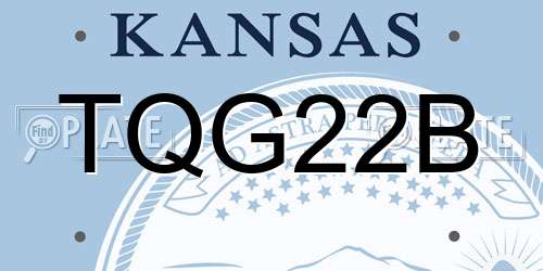 TQG22B Kansas License Plate