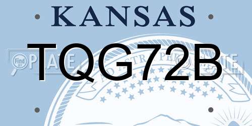 TQG72B Kansas License Plate