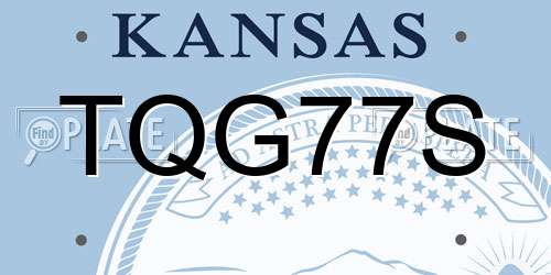 TQG77S Kansas License Plate