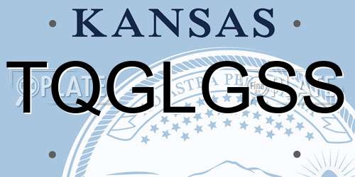 TQGLGSS Kansas License Plate