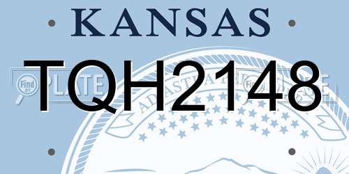 TQH2148 Kansas License Plate