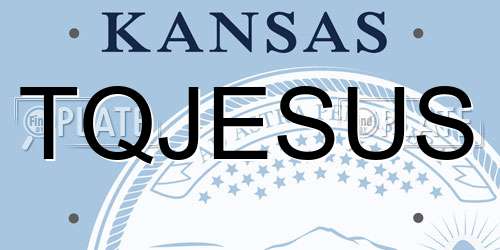 TQJESUS Kansas License Plate