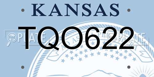 TQO622 Kansas License Plate