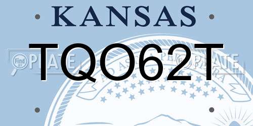 TQO62T Kansas License Plate