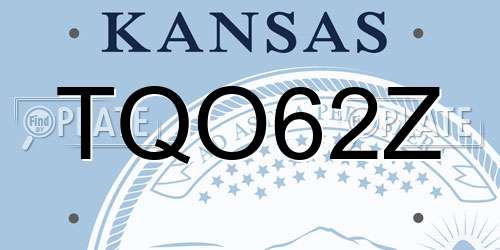 TQO62Z Kansas License Plate