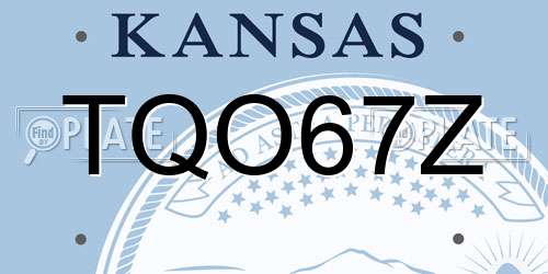 TQO67Z Kansas License Plate