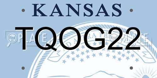 TQOG22 Kansas License Plate