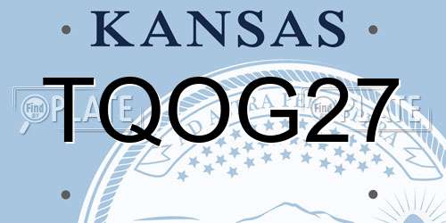 TQOG27 Kansas License Plate