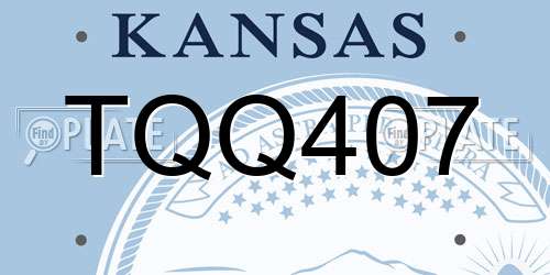TQQ407 Kansas License Plate