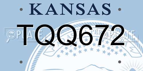 TQQ672 Kansas License Plate