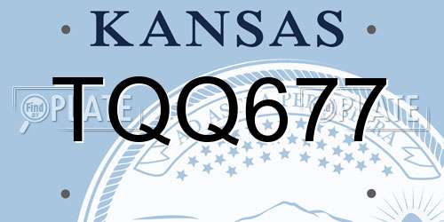 TQQ677 Kansas License Plate