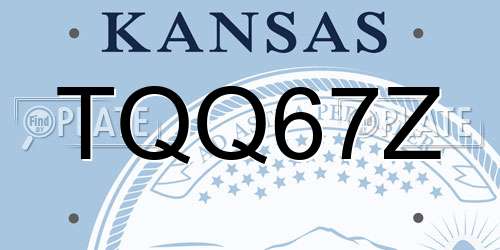 TQQ67Z Kansas License Plate